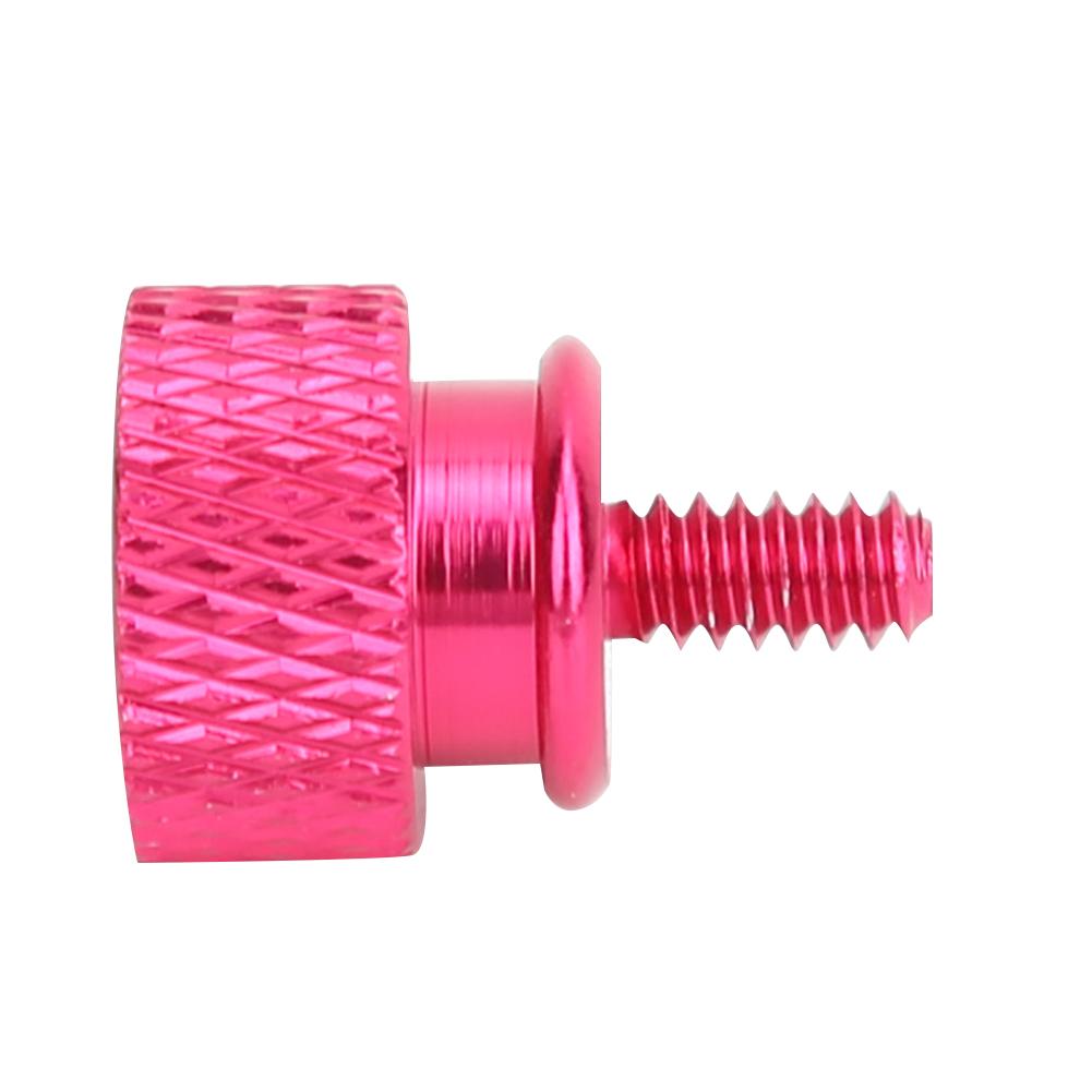 20PCs Set Hand Tighten Screws Aluminum Alloy Thumb Screws Anodic Oxidation Fasteners 6#-32 Teeth(Hot Pink )