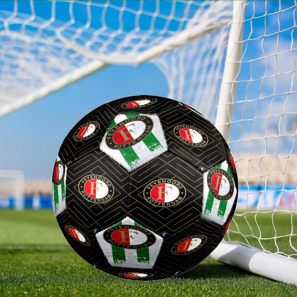 Feyenoord Rotterdam Flames And Water Size 5 Soccer Ball, Suitable for Training and Matches, High-Elasticity, Wear-Resistant Material Gift for Fan