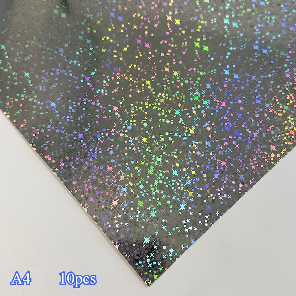 Laser Flash Paper Cross Border Hot SaleColorful ThickLaser Paper Gold SilverCard Paper Craft Paper Aluminum Foil PET MirrorPaper