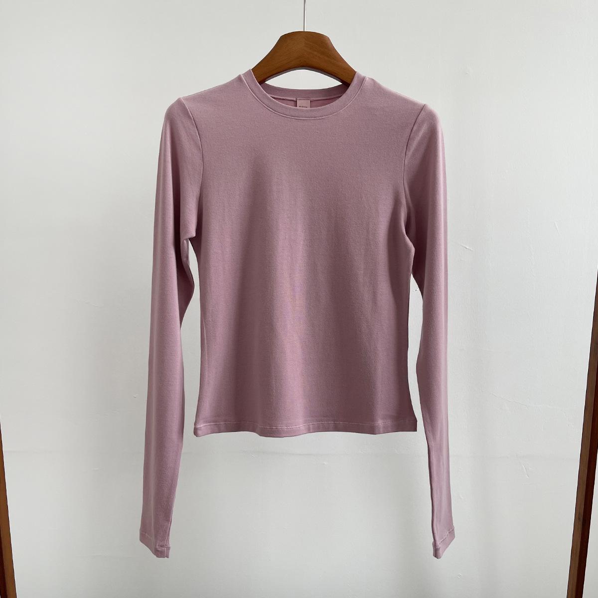 Skims Ким Кардашьян Женская хлопковая футболка с длинным рукавом, свободный крой, спущенное плечо L