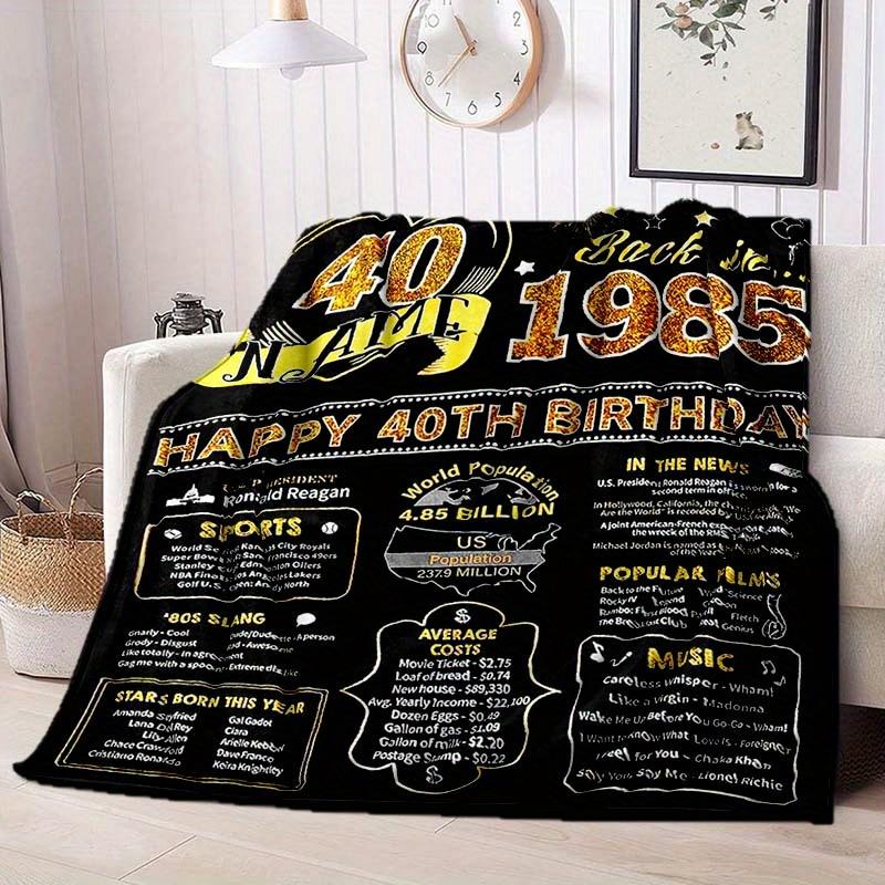 40Th Birthday Customize Your Name Blanket Warm Comfortable And Soft Blankets Are Suitable For Home Chairs Office Sofas Sofas Office Camping And Gifts