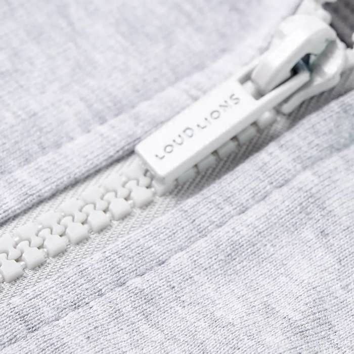 Sweatshirt à capuche avec fermeture éclair pour enfants gris 92/104/116/128/140