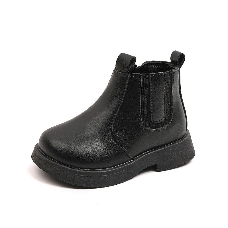 2025 Autumn and Winter Children's Short Boots New Single Boots Girls Fashion Boots Children's Leather Boots Children's British Fashion Martin Boots