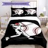 3pcs Baseball Bedding Set Duvet Cover Closure Includes 1 Duvet Cover & 2 Pillowcases, Soft and Comfortable for All Seasons.