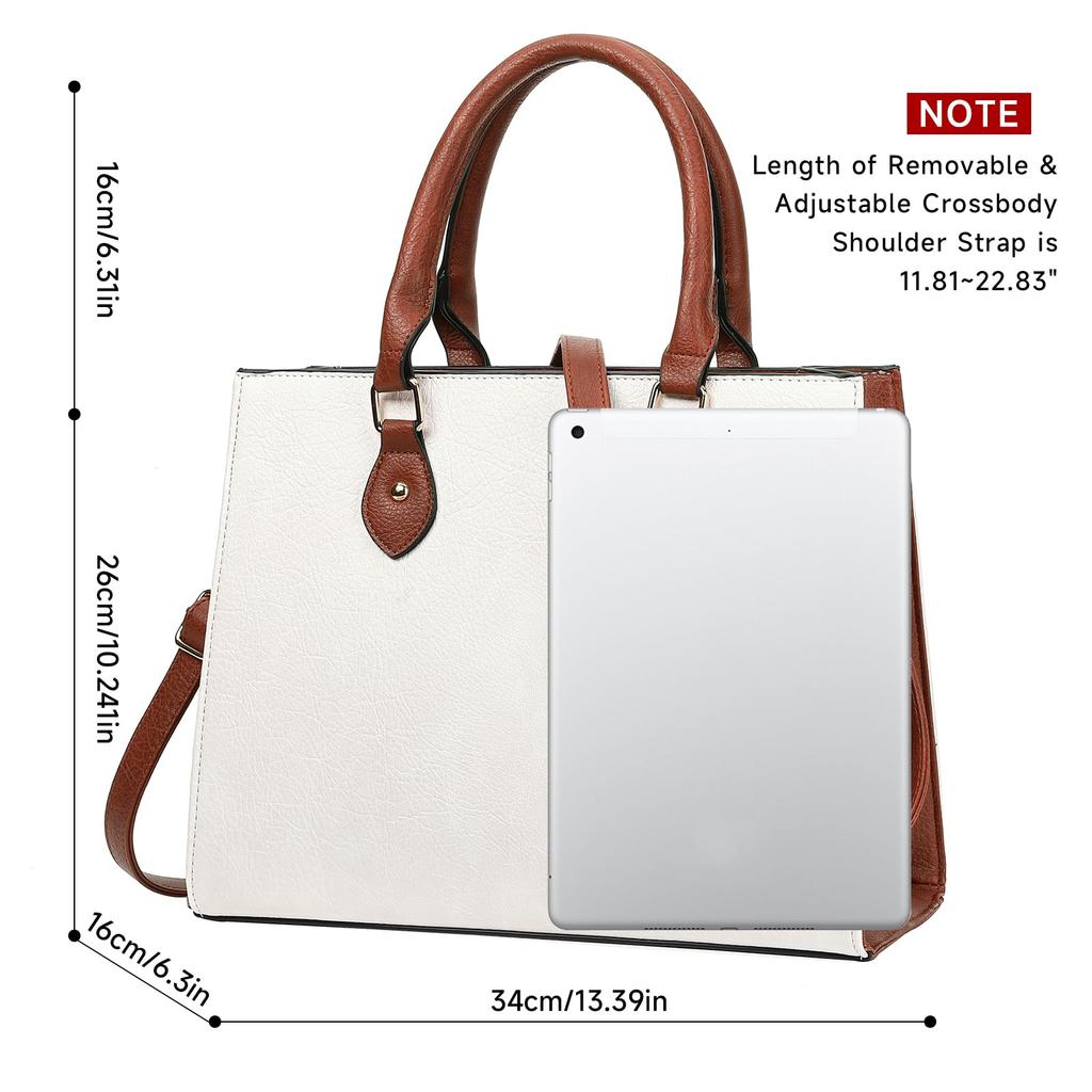 LEEXTON Women's Handbag, Tote Bag, Shoulder Bag, 2-Way, High-Quality, Large Capacity, Commuting, School, Stylish Business Bag