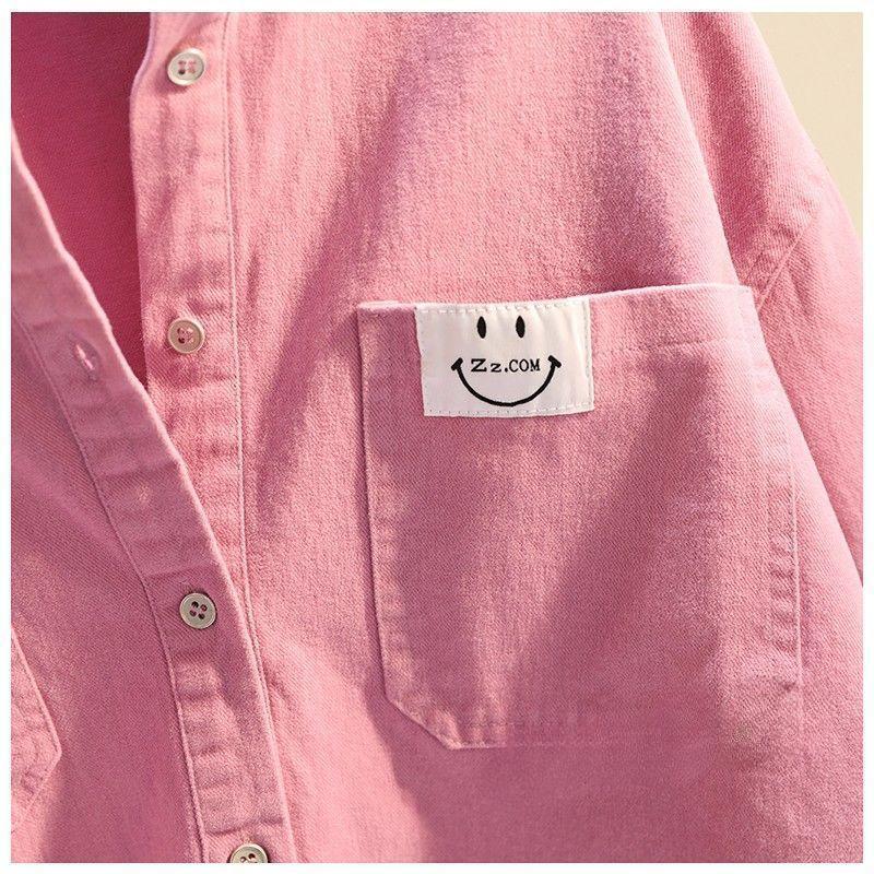 Stilvolles und bequemes Baumwoll-Frühlingshemd für Damen, koreanischer Modetrend