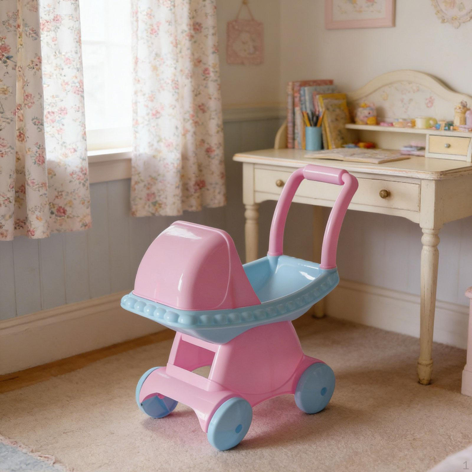 

Doll Mini Dollhouse Furniture Gift Smulation Early Development Trolley for Party Favors синий