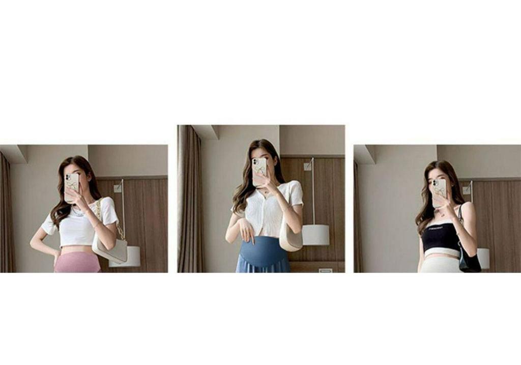 High Waist Wide Leg Ice Silk Maternity Pants for Spring and Summer Sun Protection