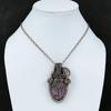 Tree Of Life Purpurite Pendant Copper Wire Wrapped Pendant Handmade Gemstone Pendant Copper Wire Wrap Jewelry Gift For Mom Purpurite Jewelry