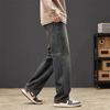 American Retro Jeans Men's Autumn and Winter New Loose Straight Men's Old Washed Spring and Autumn Wide-leg Trousers