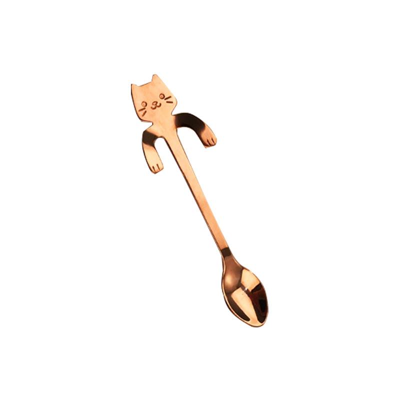 

ADM Милая кошачья ложка с длинной ручкой, столовые приборы, приспособления для питья, кухонные гаджеты