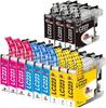 Pack of 12 Compatible Brother LC223 LC221 ZIG-ZAG TERRITOIRES Ink Cartridges for MFC-J480DW, High Yield