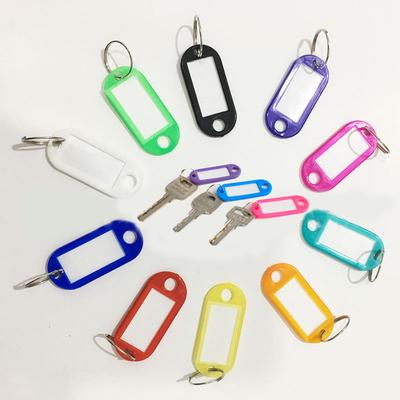 Hotels Gifts 10pc Labels Luggage ID Tags 10 Colors Plastic Key Fobs Key Ring  Handmade