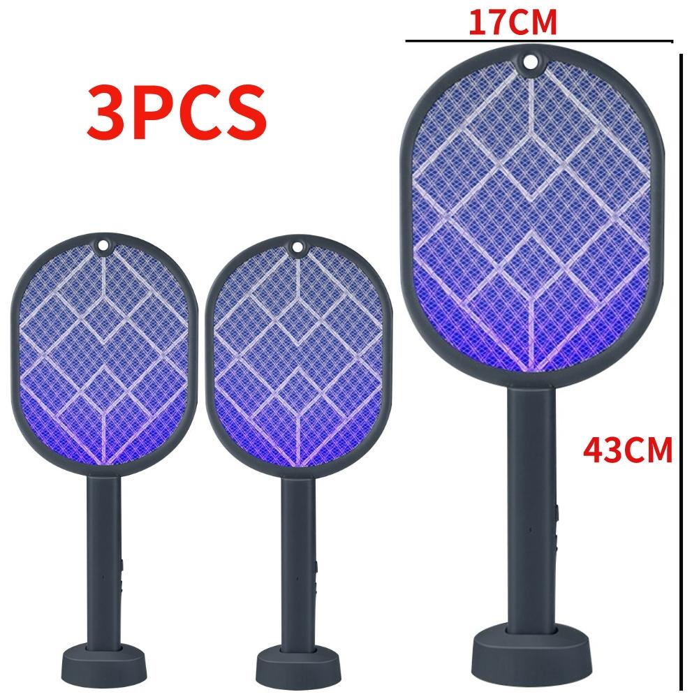 Electric Mosquito Killer 2-in-1 Fly Swatter Trap USB Charging Protective Net Household Supplies for Home Bedroom Living Room