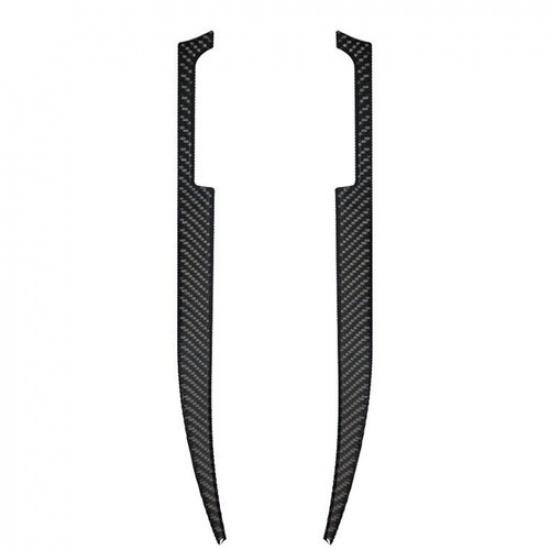 2PCS For 2008-13 Cadillac CTS Carbon Fiber Interior Foor Console Side Cover Trim