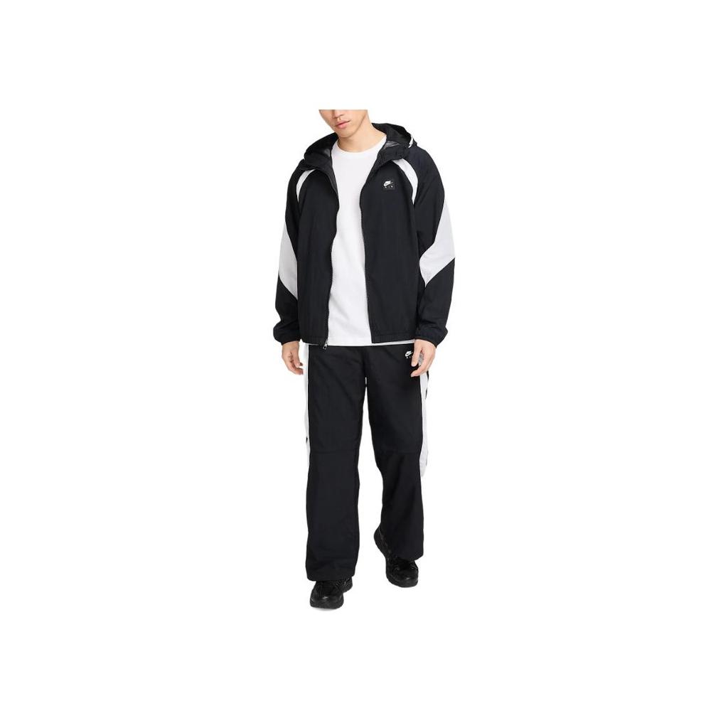 Nike Color Block Zip-Up Hooded Long Sleeve Jacket Men jackets Black HJ0635-010