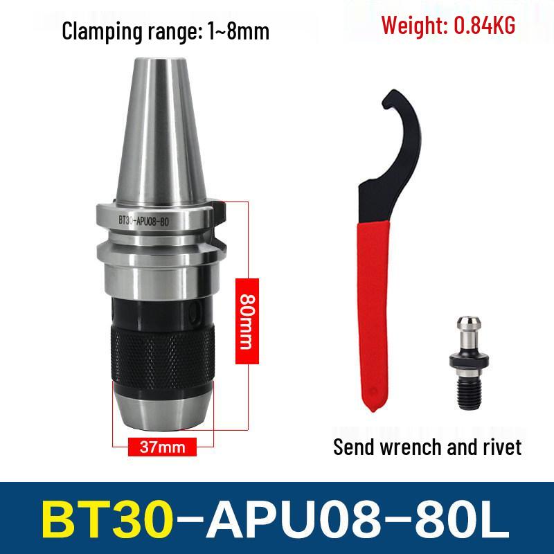 Self-Locking Tapered Tailstock Drill Chuck for CNC Lathe & Milling Machine