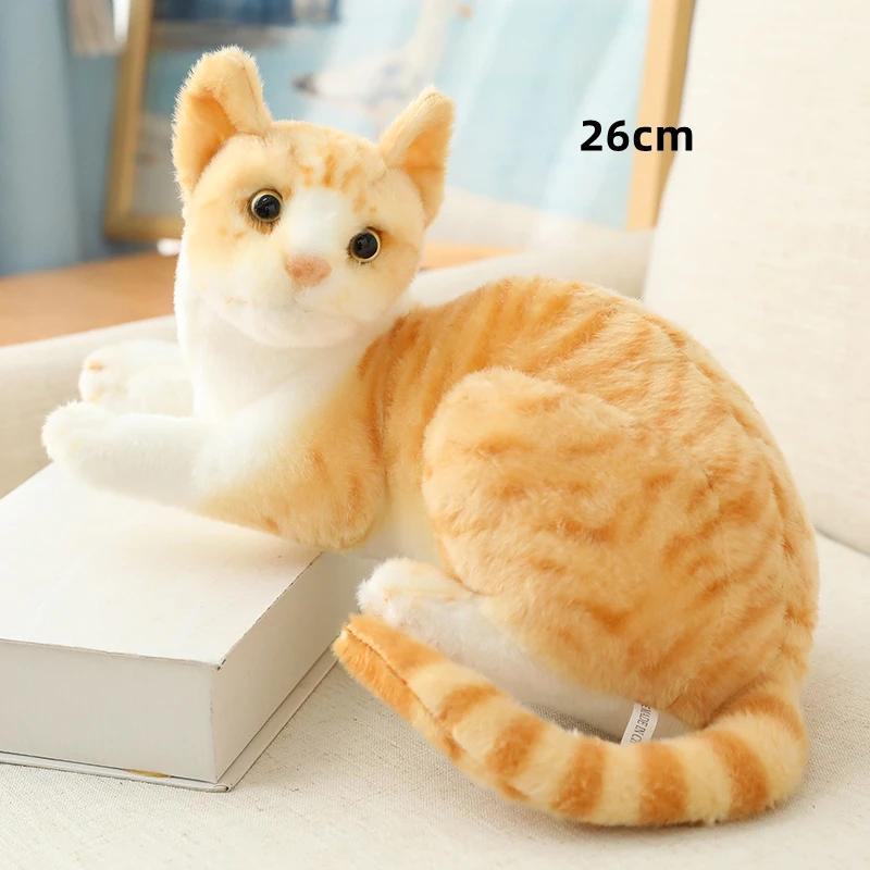 1 Stück Simulation Katze Plüschtier Stofftier Weiche Haustier Katze Puppen Tier Plüschtiere für Kinder Kinder Geburtstagsdeko