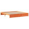 Bed Frame with Storage Headboard Wax Brown 180 X 200 Cm