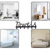 A33R-Towel Rack Towel Holder Over The Door Hooks For Bathroom For Hanging Heavy Duty, With 6 Hooks