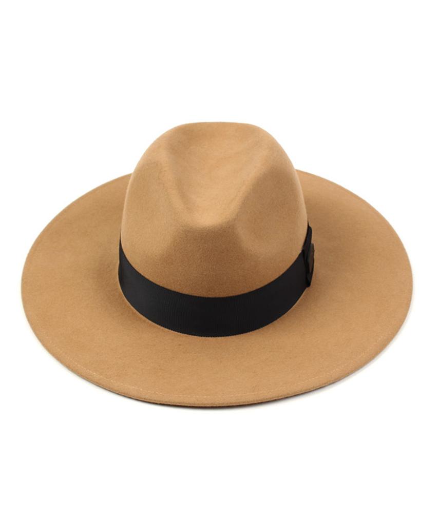 Yunibeosyeolkemiseuteuli Black Line Beige Wool Fedora
