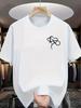 Unisexs Tshirt Casual Comfortable Versatile Black Heart Print Rounisextic Summer Tshirt Loose Fit