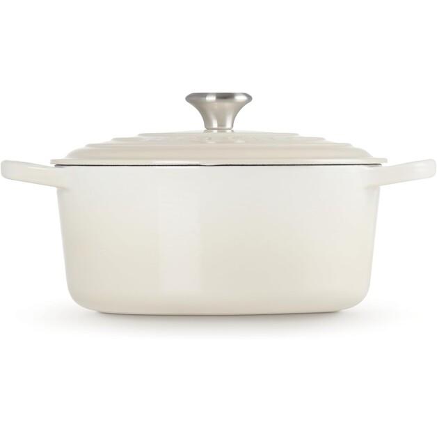 Cast Iron Roaster Le Creuset Signature Round 26 Cm Meringue 5.3 L (21177267164430)