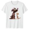 Pet Friendship Dog Cat Bird Animals Mens T-Shirt Womens Tee Graphic Unisex Top