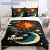 Sun And Moon In The Sky Duvet Cover Soft Bedding Set For Bedroomdorm Personalized Name Threepiece Set 1 Duvet Cover And 2 Pillowcases Perfect Gift For