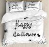 Happy Halloween Bettbezug Horror-Thema Halloween Bettwäschebezug Mikrofaser Spinnen Bettwäscheset Twin King für Jungen Mädchen Zimmer
