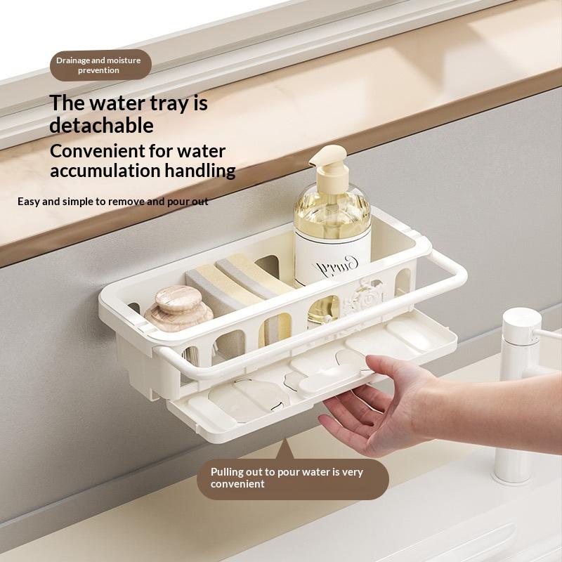 Kitchen Sink Organizer Drain Rack Self-Draining Shelf Sponge Holder Dishcloth Faucet Storage Soap Drainer Kitchen Accessories
