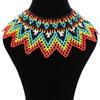 Ethnic Style Multilayer Beaded Choker Multicolor Mesh Bib Collar  Women Jewelry