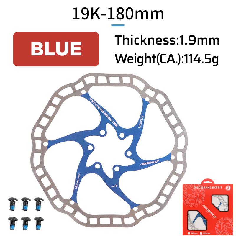 6-Bolt Bicycle Disc Brake Rotor Hydraulic Disc Brake 160/180 Ultra-Light High Strength Heat Dissipation Rotor for MTB Road Bike