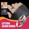 Retro Faith Men And Women Trendy Personality Line Finger Open Letter Old F D4X0