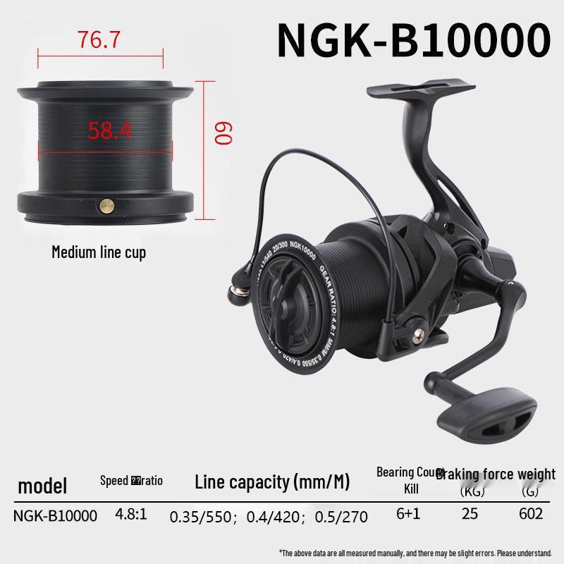 

Сверхбольшая безынерционная катушка 10000 для дальнего заброса, якорной и морской рыбалки - Нулевой люфт