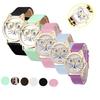 Cat Glasses Face Womens Watch Cartoon Solid Color No Word Gold Frame Daily Wear