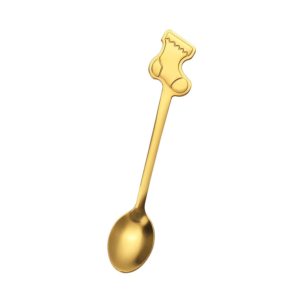 Stainless Steel Cartoon Snowman Coffee & Dessert Stirring Spoon
