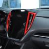 Red ABS Interior Center Air Vent Panel Frame Cover Trim For Subaru WRX -23