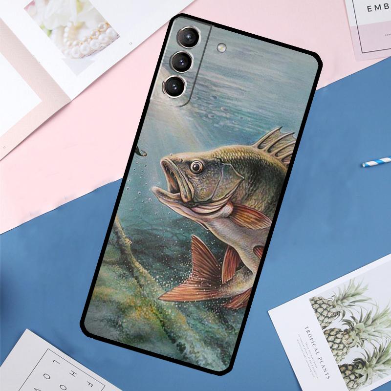 Fish Fishing Case For Samsung Galaxy S24 Ultra S21 S22 S23 S25 Ultra S9 S10 Plus S20 FE S25 FE Back Cover