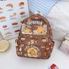 Cute School Childrens Bag With Cartoon Capybara Print For School Use Daily