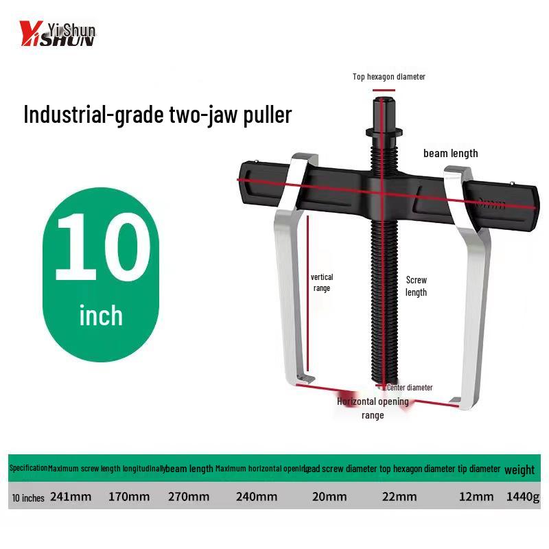 Two-Jaw Multi-Function Bearing Puller for Shaft and Wheel Disassembly