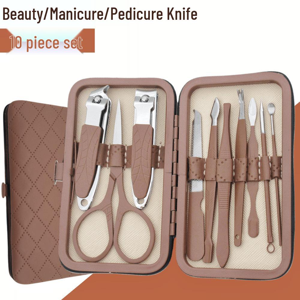 42-Piece Manicure Set: Stainless Steel Nail Clippers, Cuticle Nippers, Eyebrow Razor, Ear Pick, Foot Scraper.