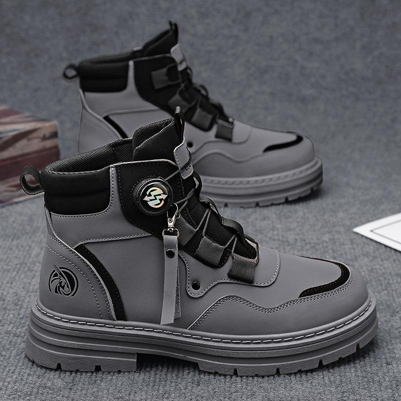 Martin Boots Winter New Wear-resistant Boots British Casual Shoes Rhubarb Boots