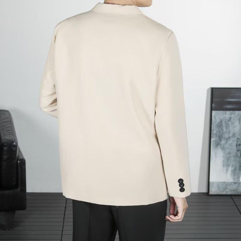 Pánské 2024 Neformální Business Sako: Jednobarevný, Volný střih, Jarní/Podzimní móda