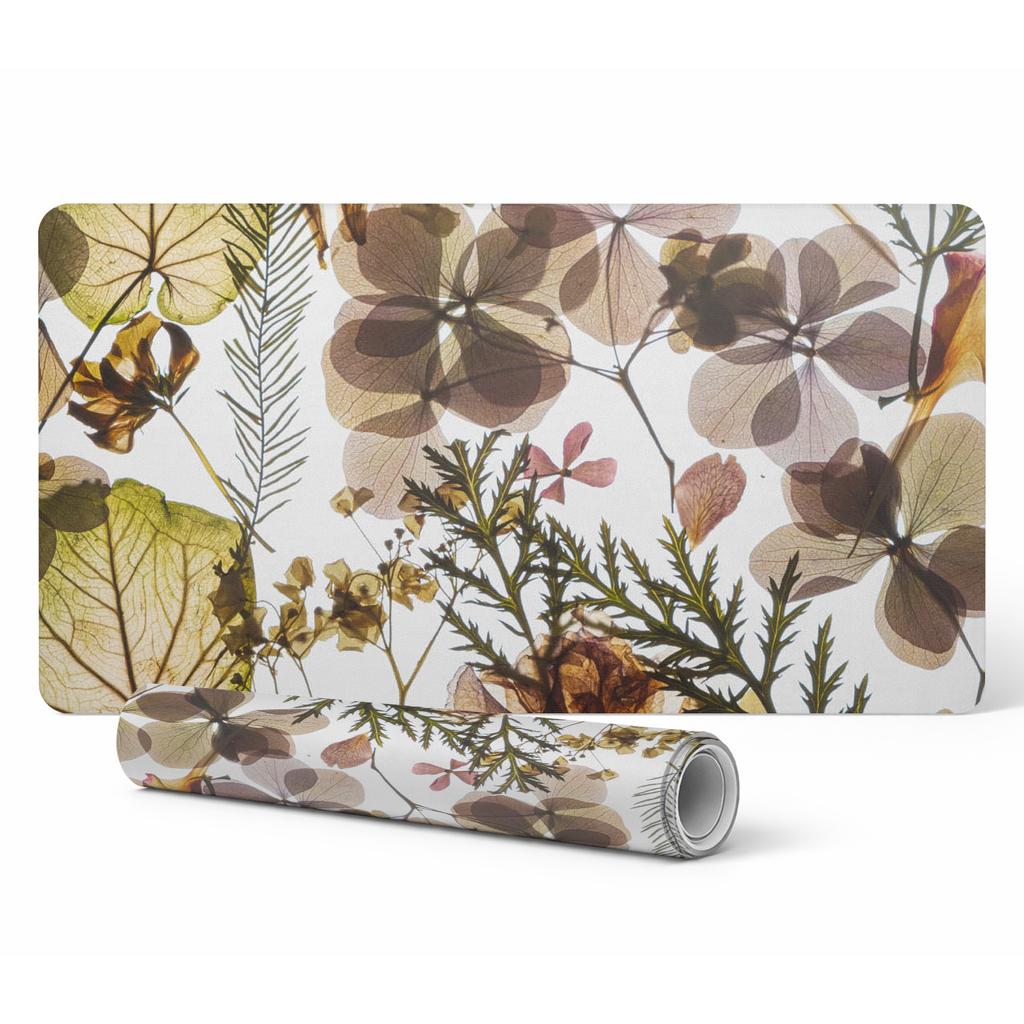 Designer Laptop Protective Pad Dried Leaves and Flowers 90x45 Cm
