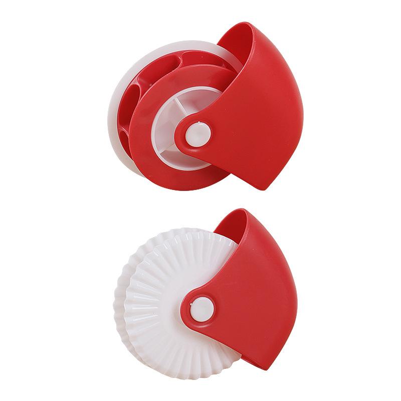 

Baking Pastry Roller Cutter, Manual Pizza Fried Dough Twists Curling Embossing Wheel, Multi-Function Pastry Tool красный