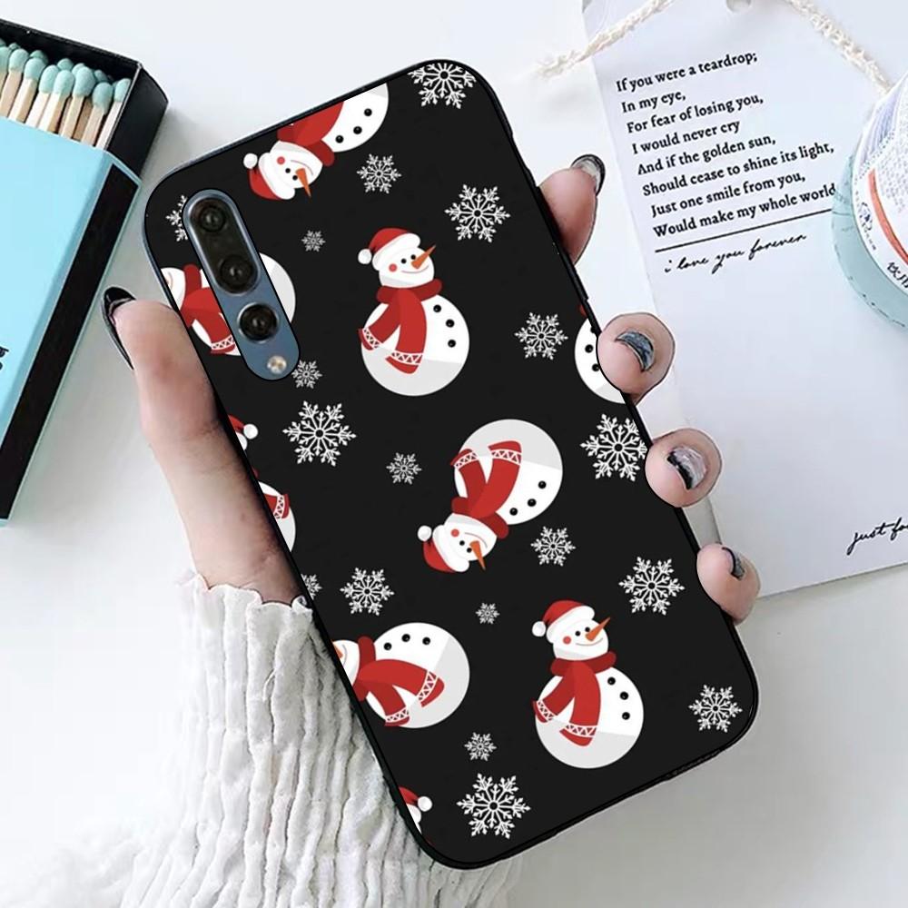 Christmas Snowman Phone Case For Huawei P 8 9 10 20 30 40 50 Pro Lite Psmart Honor 10 lite 70 Mate 20lite