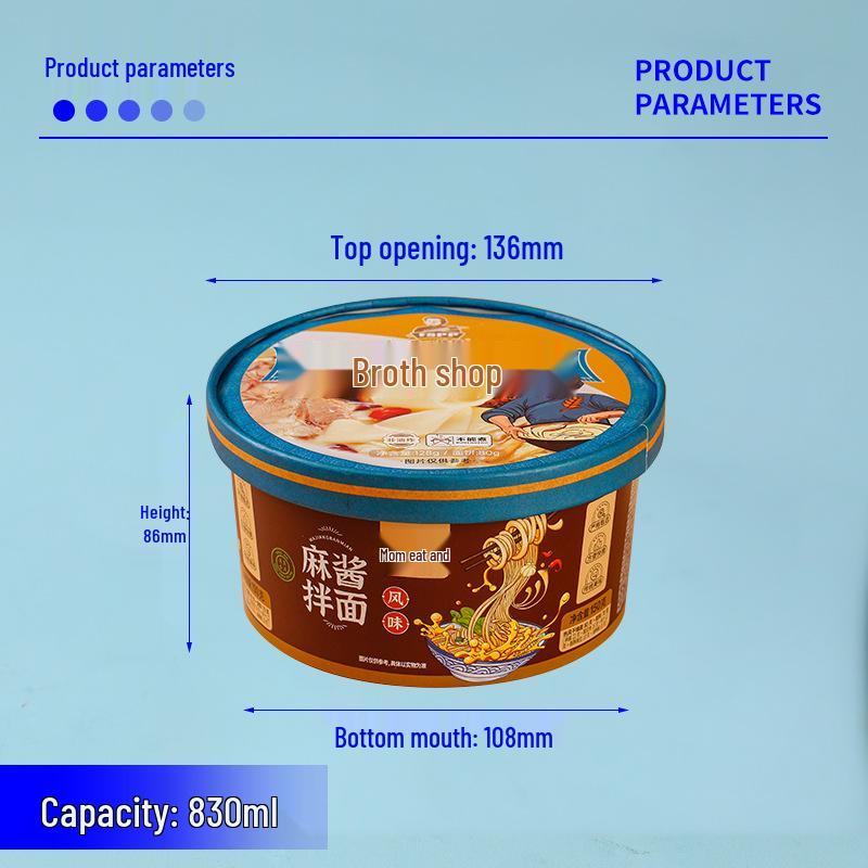 Bols jetables épaissis en papier de qualité alimentaire pour nouilles instantanées et plats à emporter
