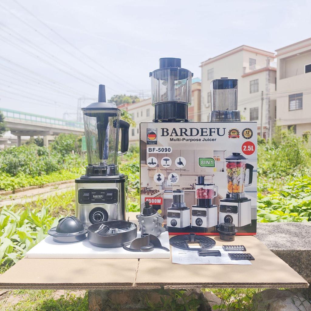High-Speed Stainless Steel 6-in-1 Blender Juicer and Meat Grinder for North America & Europe