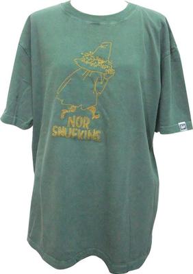 Moomin Snufkin Pigment Embroidered T-Shirt Green L Size